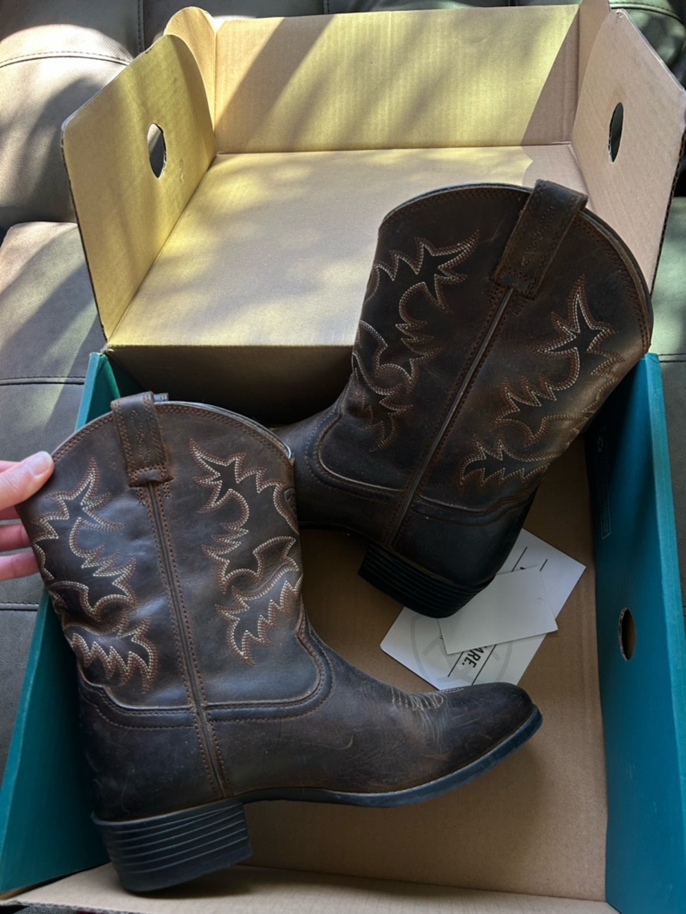 Ariat Brown Leather Western Cowboy Boots